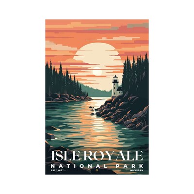 Isle Royale National Park Poster, Travel Art, Office Poster, Home Decor | S5 - image1